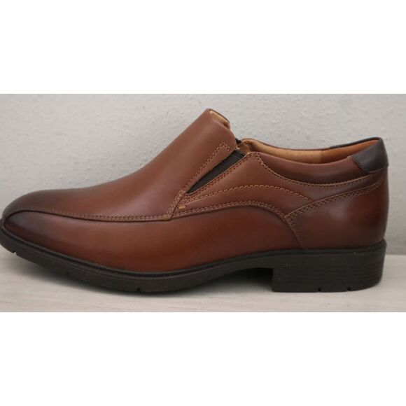 Clarks Artisan 26184339 Men's Sz 10M Dark Tan Leather Eldredge Step Loafers - Picture 5 of 12